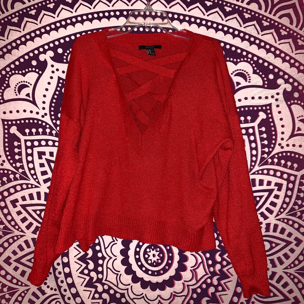 Red sweater size M - Picture 1 of 4